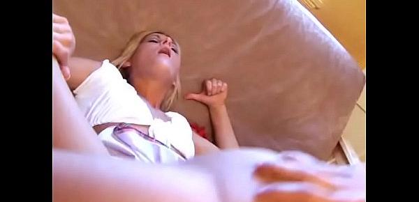  Gorgeous blonde school girl Courtney Simpson gets her pussy rammed hard by a massive cock